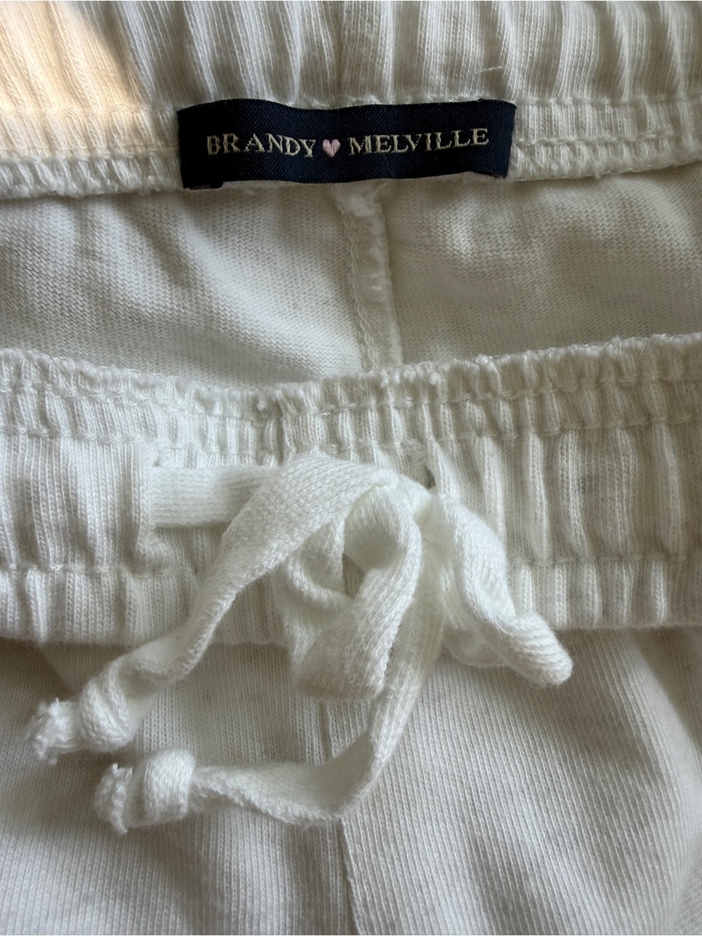 Brandy Melville Cream Drawstring Sweatpants 100% cotton NWOT